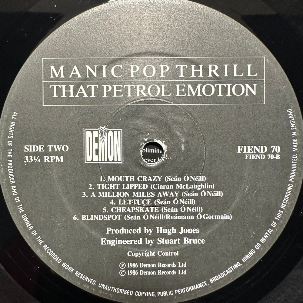 That Petrol Emotion - Manic Pop Thrill (Англия 1986г.)