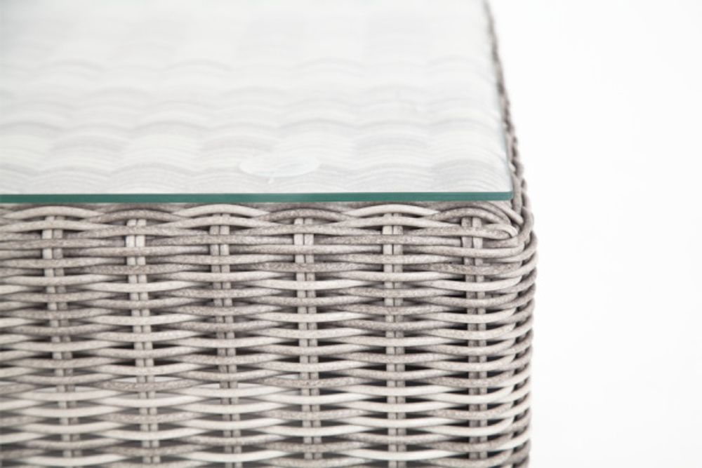 "Боно" журнальный столик из искусственного ротанга, цвет серый