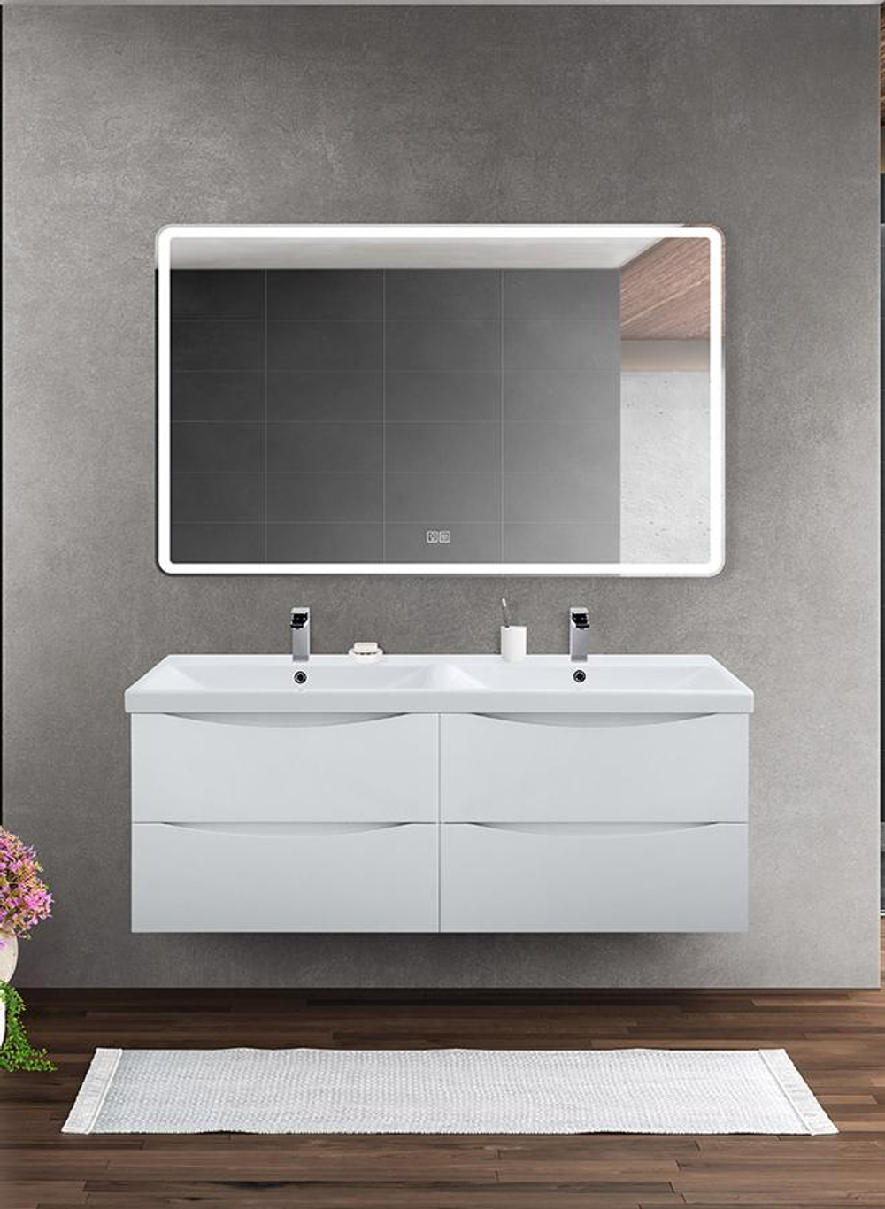 Тумба подвесная с раковиной BelBagno MARINO-CER-1200-4C-SO-2-BL-P