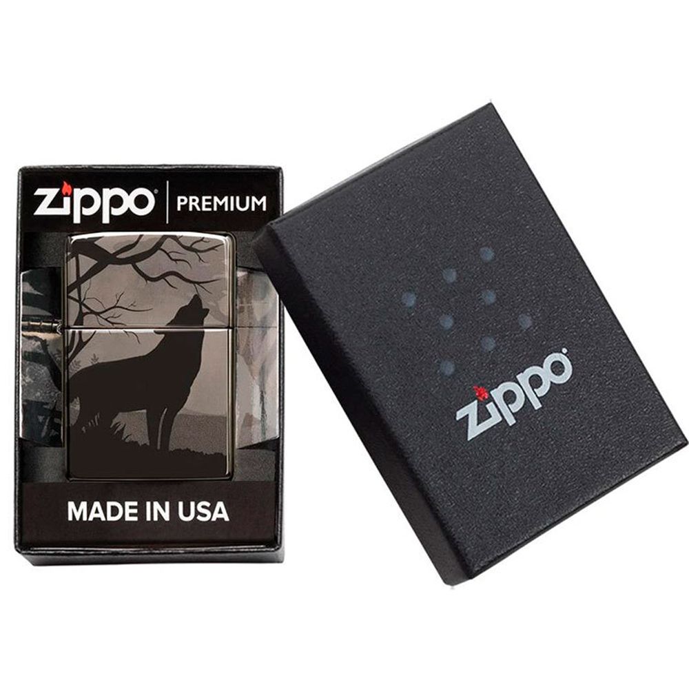 box Zippo Wolves Design (49188)