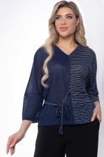 Блуза "Стильный замысел" (синяя) Б9087 LT Collection