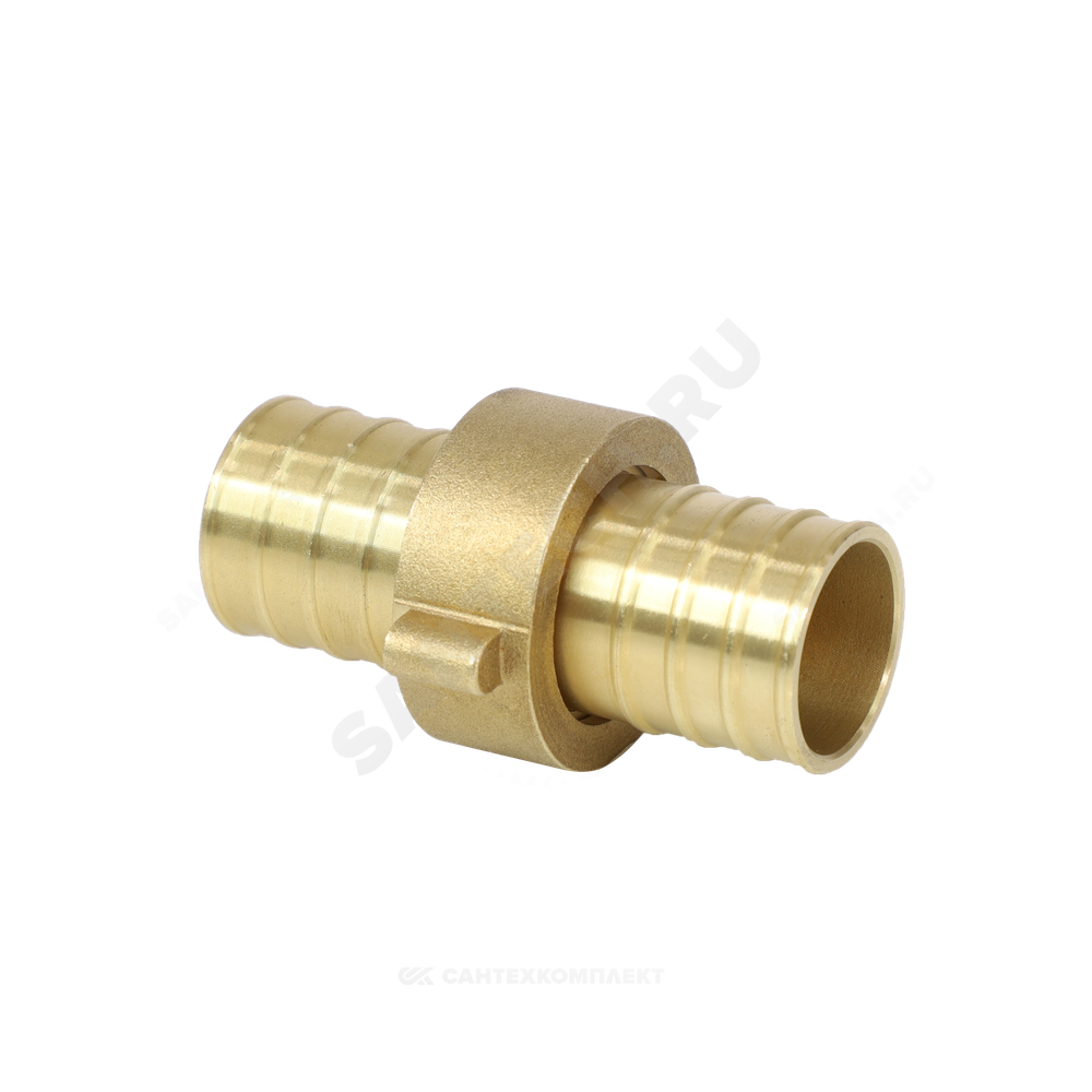 Соединитель штуцерный латунь разъемный для шланга Дн 18 9105 Aquasfera 9105-02