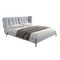Кровать 7211 из ткани светло-голубовато-серого цвета