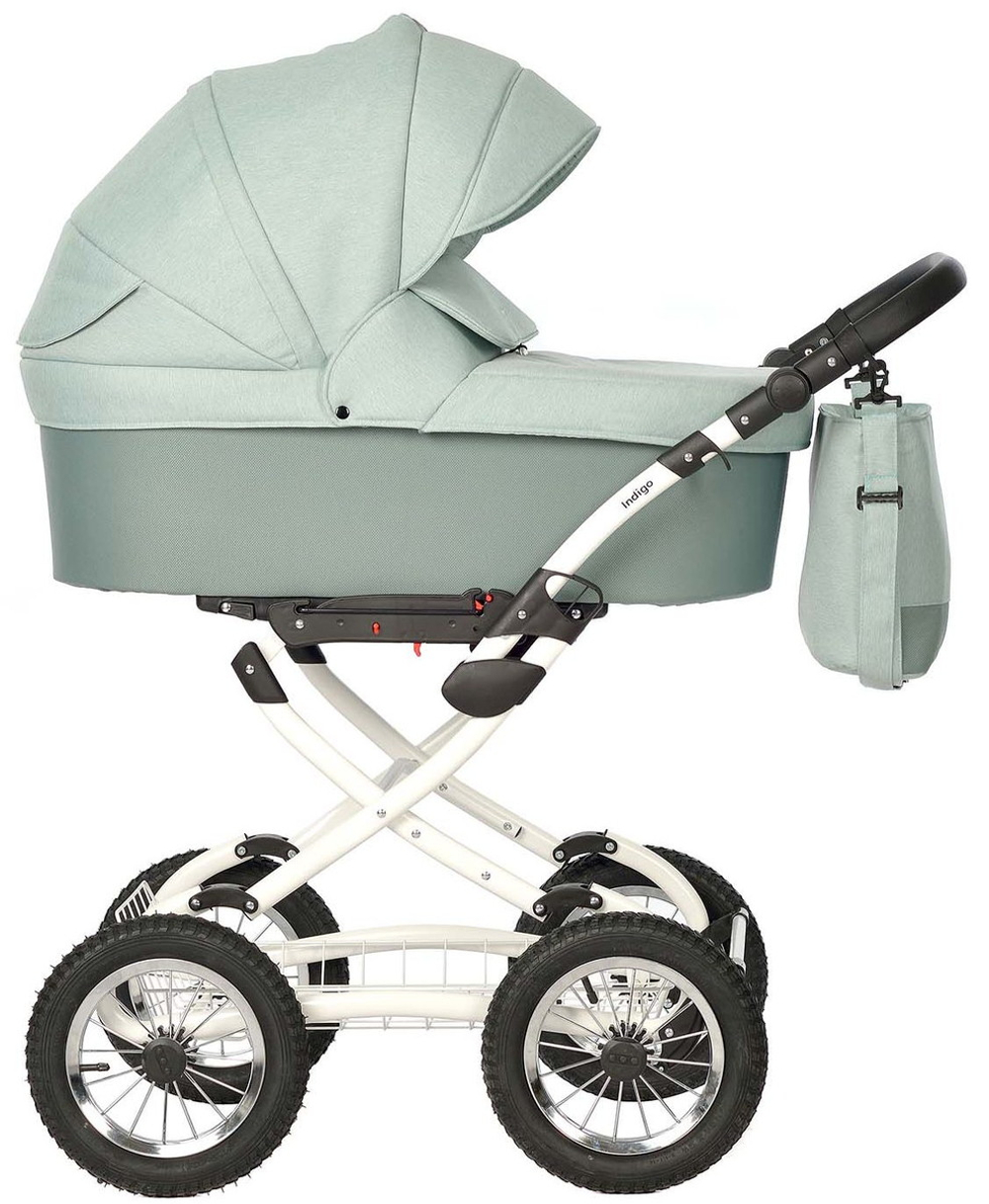 Детская коляска Indigo Barbara 21 Classic 3 в 1 с автокреслом Avionaut Cosmo Ba02 шалфей
