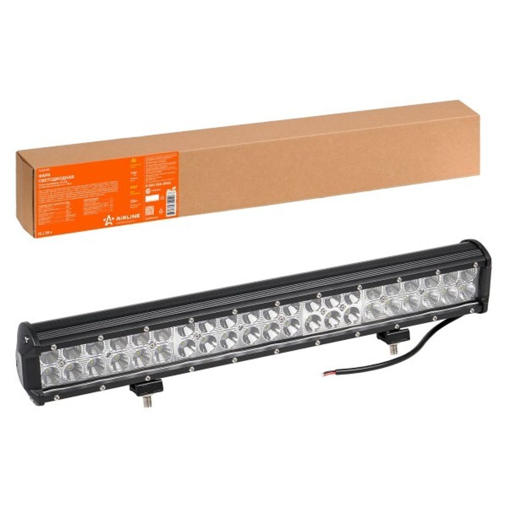 Фара светодиодная дополнительная 42 LED 126W (Балка) 12-24V 505*78*65 двухрядная, комбинированный свет (AIRLINE)