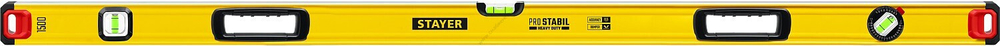 STAYER PRO STABIL, 1500 мм, усиленный профиль, уровень с поворотным глазком, Professional (3471-150)
