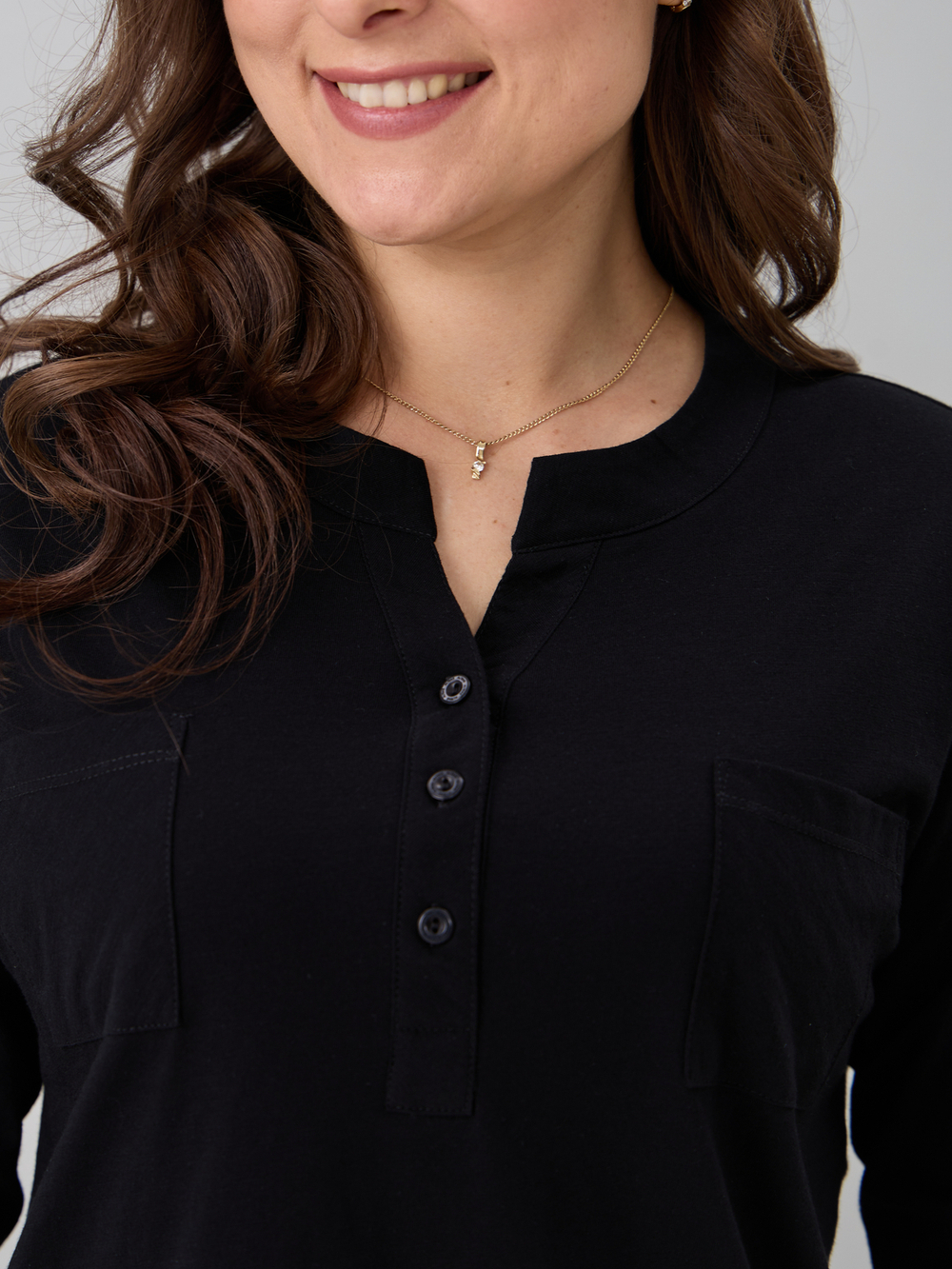 Блузка БЛ-131/фламли-черный