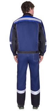 Костюм "Сириус-Виват"полукомбинезон (т.синий/черным/василек)