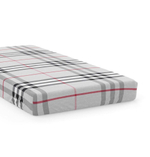 Простыня на резинке 200*160*25 SQUARE BURBERRY GREY, 100% хлопок