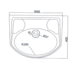 Умывальник "Браво-50" БЕЗ отв  (на кронштейн 24 см) (г.Лобня)