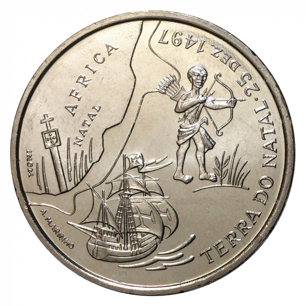 200 эскудо Португалия. Открытие Африки. 1998 год. UNC