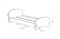 Кровать К-90/2 Крафт светлый
