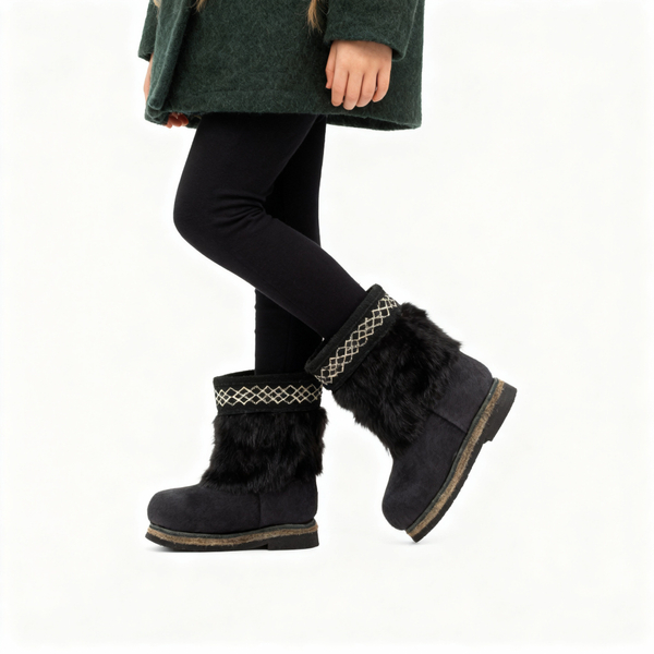 Унты детские из норки и замши