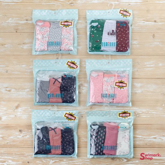 Трусики женские DOMINANT 85000-Color Mix, SHORT, 3 шт. в уп.