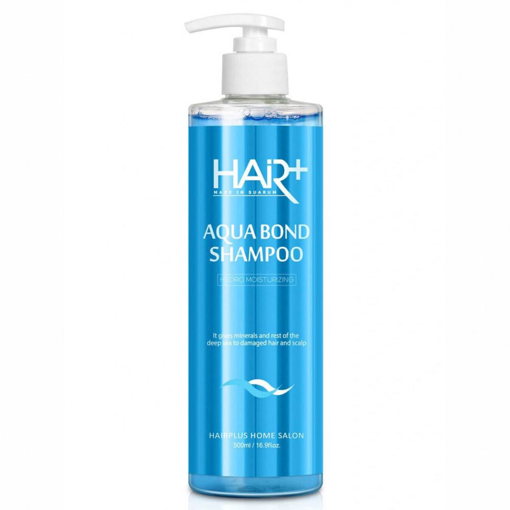 HAIR PLUS Aqua Bond Shampoo шампунь для поврежденных волос с морским комплексом увлажняет и создает прикорневой объём