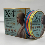 Плетёный шнур 0,14 мм. BRAIDED X4 100 метров