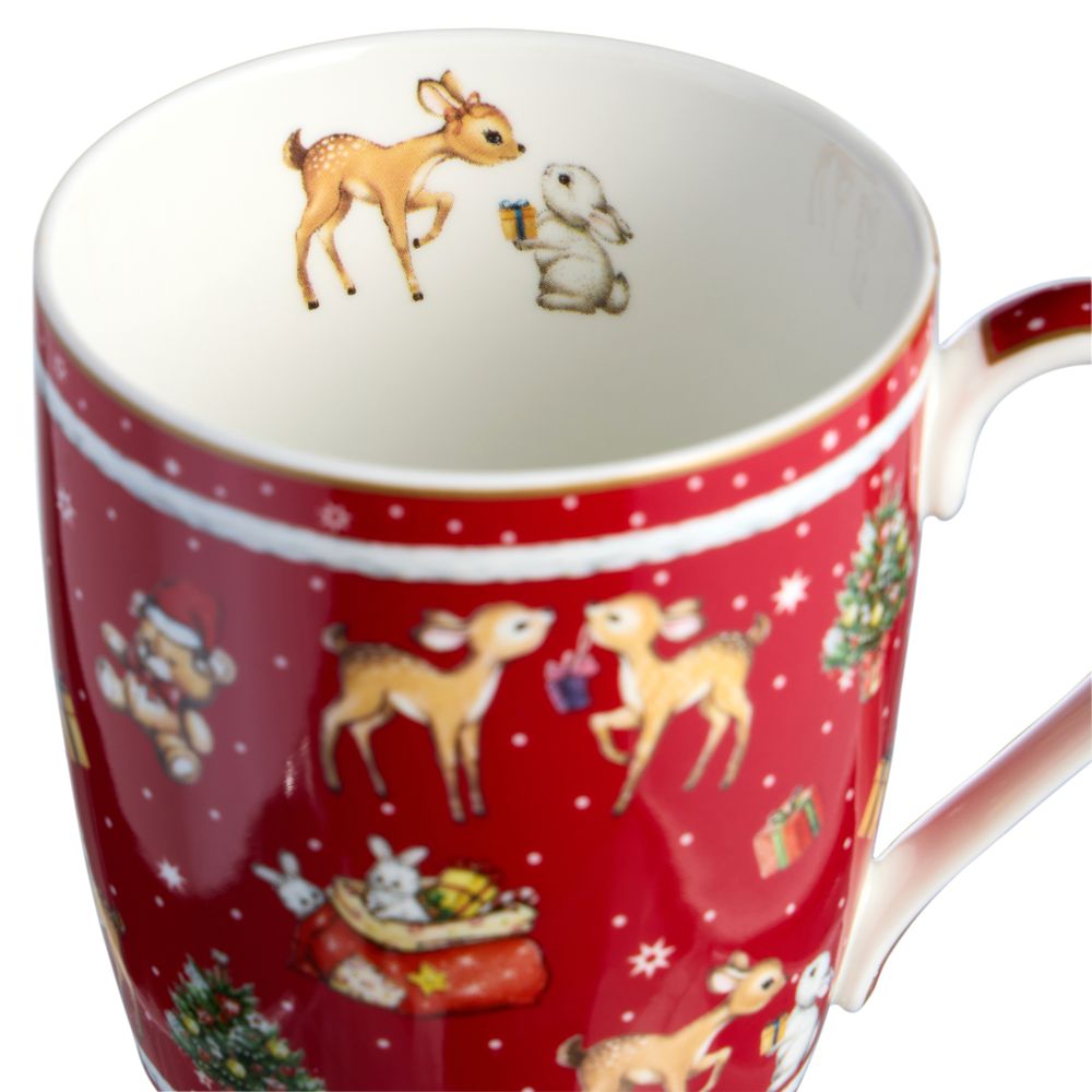 КРУЖКА LEFARD "С НОВЫМ ГОДОМ!" 300 МЛ КРАСНАЯ (КОР=36ШТ.)