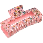 Заколка - краб для волос «AKS - VIENTO», микс 6 цветов, прямоугольник, 10,5*4см