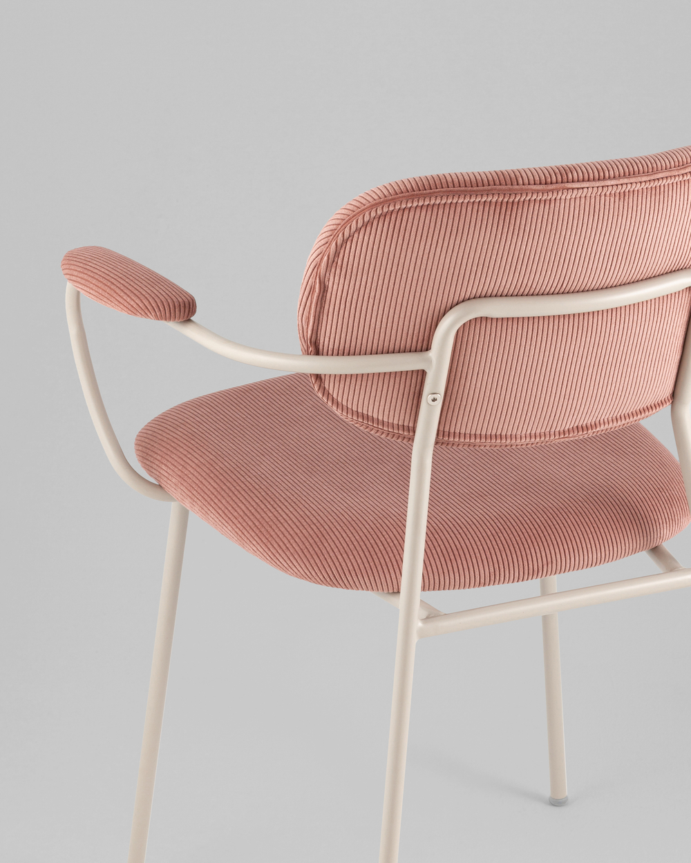 Стул Кэрол пыльно-розовый серые ножки