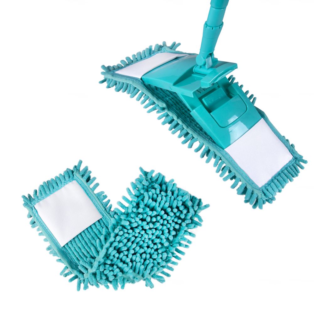 Швабра для пола (рамка 39.5*9см, насадка 44*14см), плоская, насадка из микрофибры, Рыжий кот MopM4, 54271