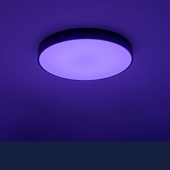Потолочный светодиодный светильник с пультом ДУ Citilux Купер RGB Черный CL72470G1