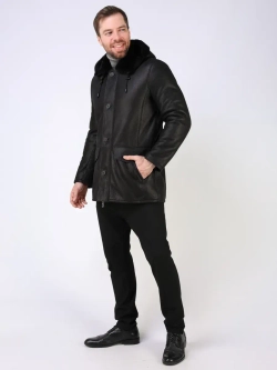 Дубленка зимняя натуральная с капюшоном