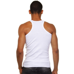 Белая мужская майка из хлопкового полотна (Размер: L) (Цвет: белый)