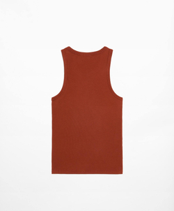 Oysho Топ на бретелях в рубчик, коричневый