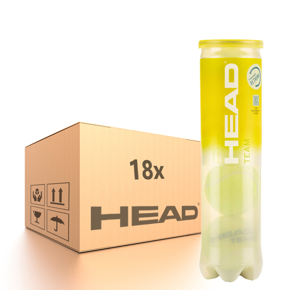 Упаковка теннисных мячей Head Team - 18 x 4B