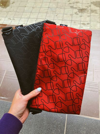 Сумка ТАЙНА пенал Красный/вопросы чер