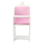 Стульчик для кормления с мягким сиденьем белый(Diamond star)