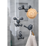 Крючок для душа настенный sven, organic, темно-серый