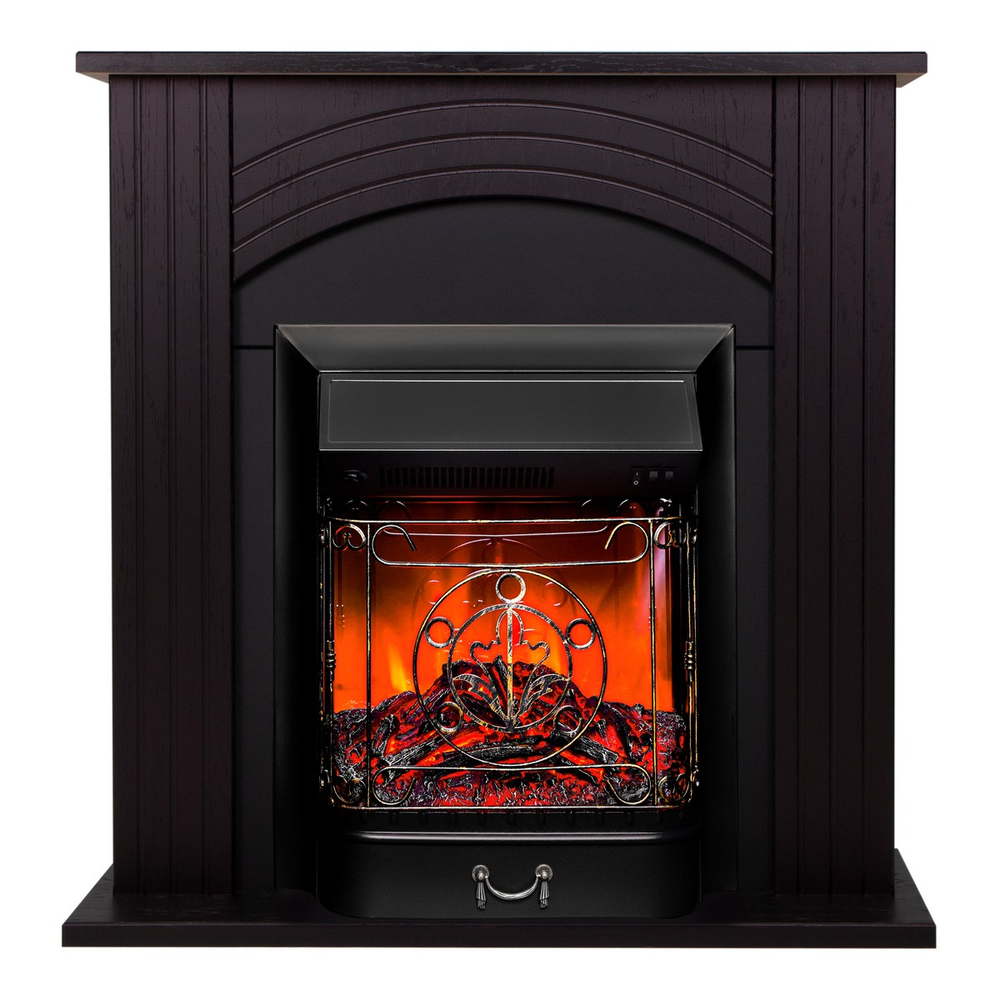 Электрокамин RealFlame Hanna DN орех с очагом Majestic Lux Black