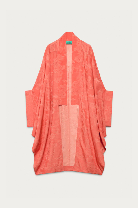ZARA X MARISA BERENSON КИМОНО ИЗ ЖАККАРДА, КРАСНЫЙ/ОРАНЖЕВЫЙ