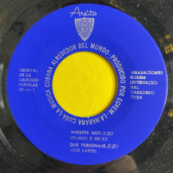 Винтажная виниловая пластинка LP Festival De la Cancion Popular Varadero,Cuba Vol. 1 (Cuba Куба 1966) 7 дюймов, 45 RPM, Single