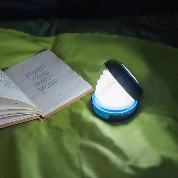 Фонарь кемпинговый складной 65 LM, IPX4, солнечная батарея+USB (HS-SB-6071) Helios