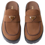 PRADA Closed Toe Slippers Women"s Cocoa Brown