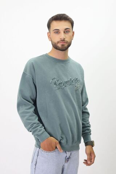 Унисекс толстовка с нулевым вырезом и потертым рисунком Diop