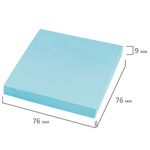 Блок самоклеящийся (стикеры) STAFF STANDARD, ПАСТЕЛЬНЫЙ 76х76 мм, голубой, 100 листов, 116574