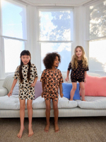 Пижама для девочки Next 608-506, 3 шт., Черный, Бежевый, Молочный