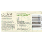 Cottons, Тампоны из 100% натурального хлопка, обычные, без запаха, 16 тампонов