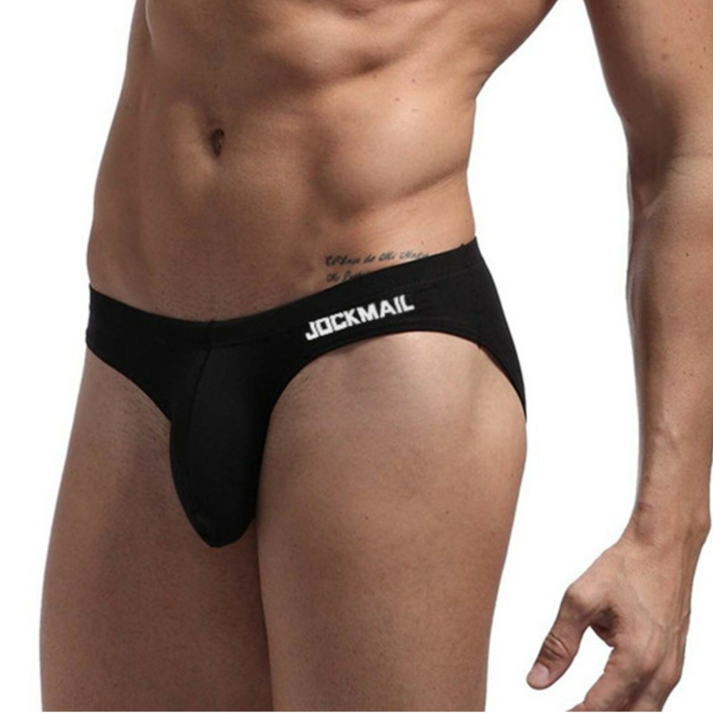 Мужские трусы брифы черные JOCKMAIL JM2025-2