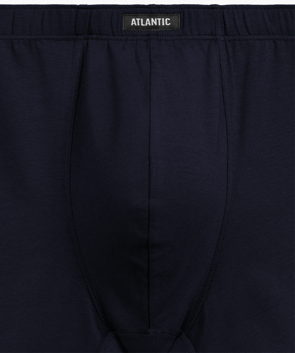 Мужские трусы шорты удлиненные Atlantic, набор 2 шт., хлопок, зелёный лес + темно-синие, 2MH-173