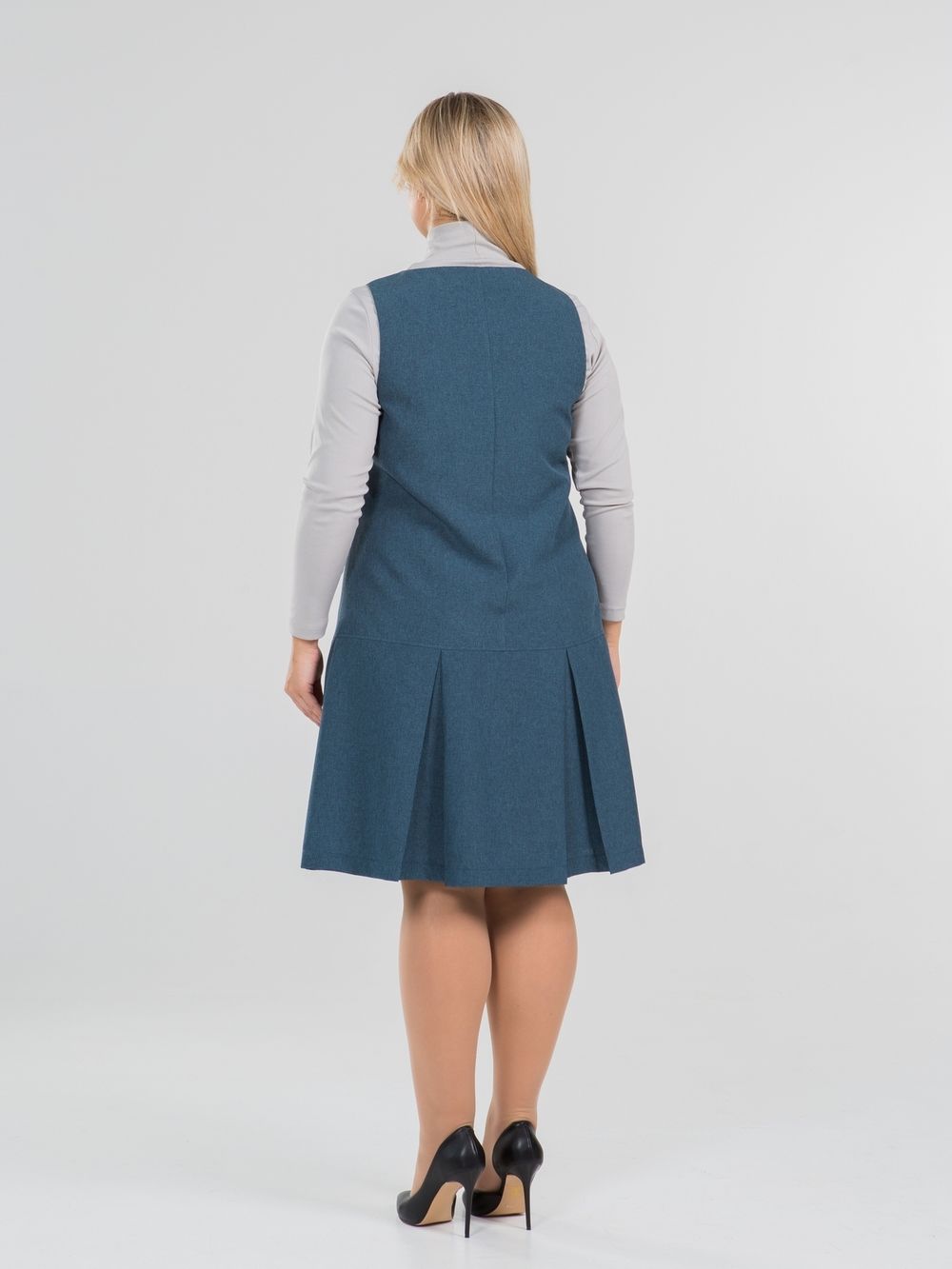 Сарафан 1355 зелено-синий Novita (Акция)