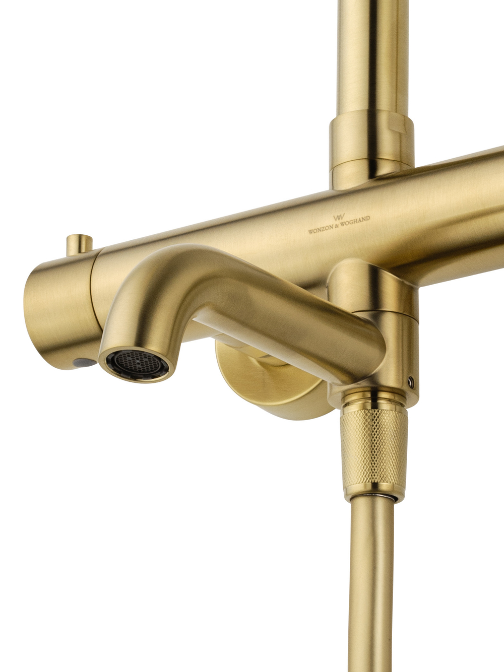 Душевая система с термостатом WONZON & WOGHAND STICK, Брашированное золото (WW-88739903-BG)