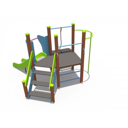 Детский игровой комплекс Литл с металлическим скатом Н-900 ДИО 04014