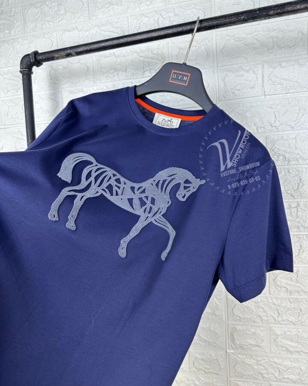 Футболка Hermes Blu премиум