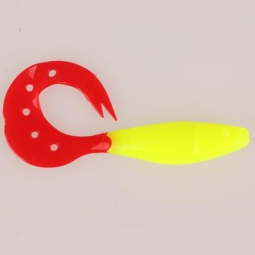 Твистер Helios Kasandra 4"29/10,9см Acid lemon & Red 5шт. (HS-34-029)