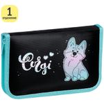 Пенал 1 отделение, 190*115 ArtSpace "Corgi", ламинированный картон, фольга