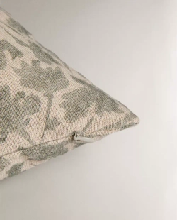 ZARA HOME НАВОЛОЧКА ДЛЯ ДЕКОРАТИВНОЙ ПОДУШКИ С ЦВЕТОЧНЫМ УЗОРОМ, СИНИЙ